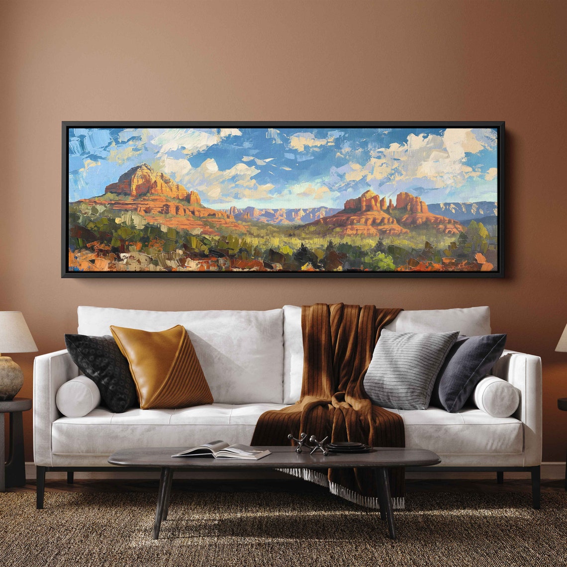 Sedona Red Rocks Impressionist Painting Desert Buttes Poster - Image 3