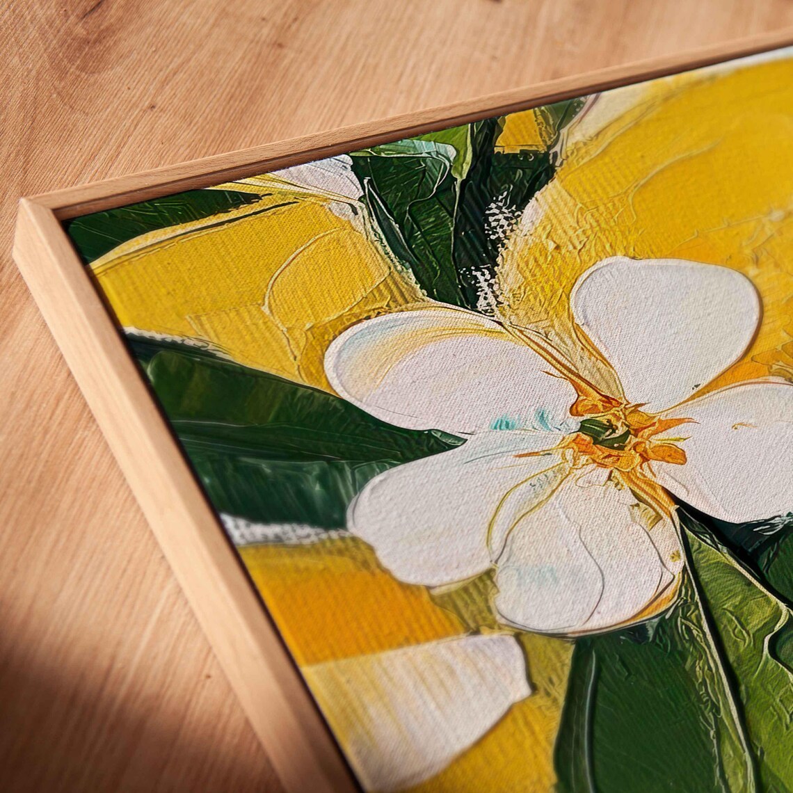 Sunny Lemons And Citrus Blossoms Impasto Painting Panoramic Print - Image 2