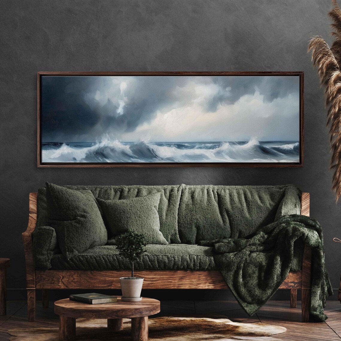 Waves Breaking Over Itself, Ocean Decor Gift for Surfer