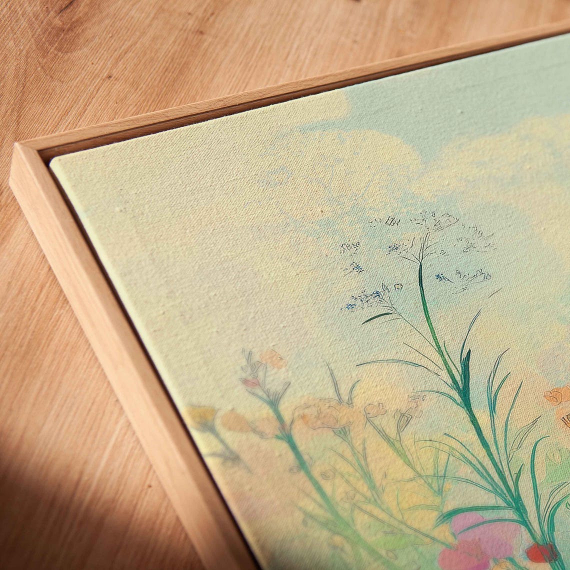 Expansive Meadow Of Wildflowers Dreamlike Watercolor Bright Art Poster - Image 2
