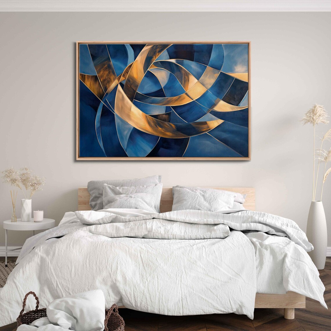 Geometric Shapes Intertwining, Abstract Wall Art