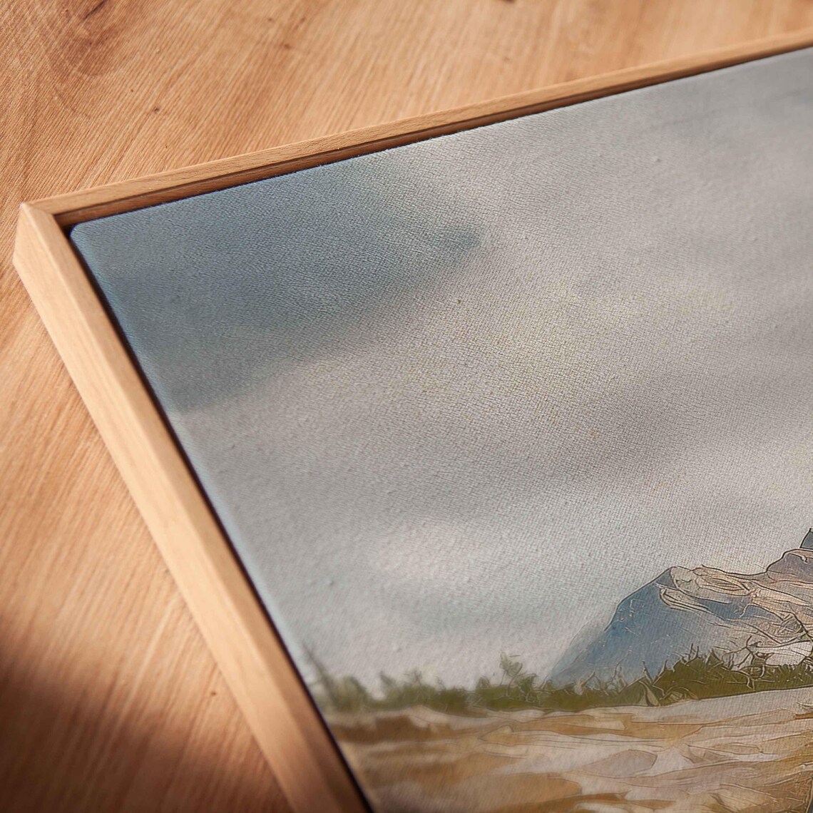 Expansive Wilderness Campsite, Mountain River Art Print - Image 2