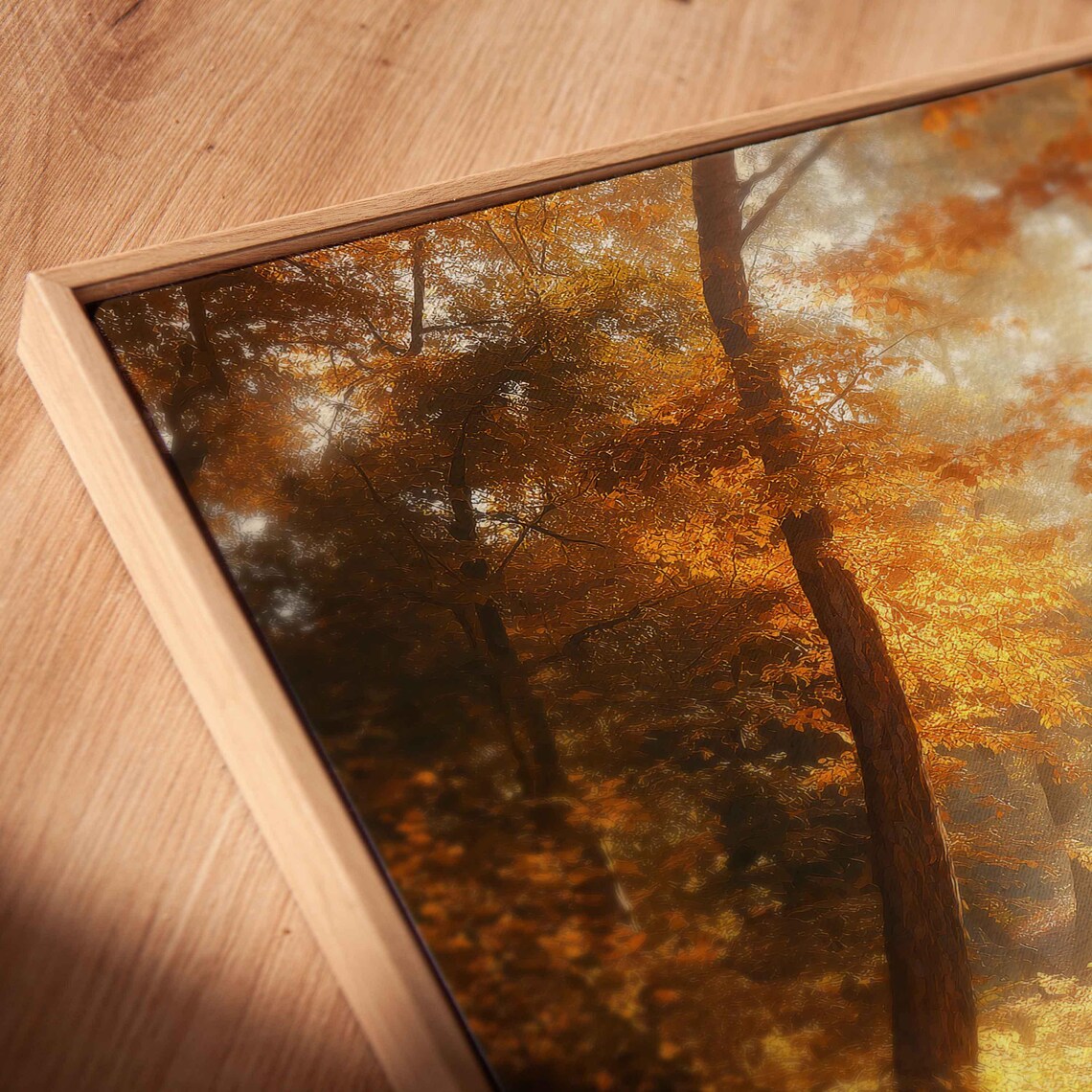 Autumn Forest Path With Bridge, Nature Scene - Image 2