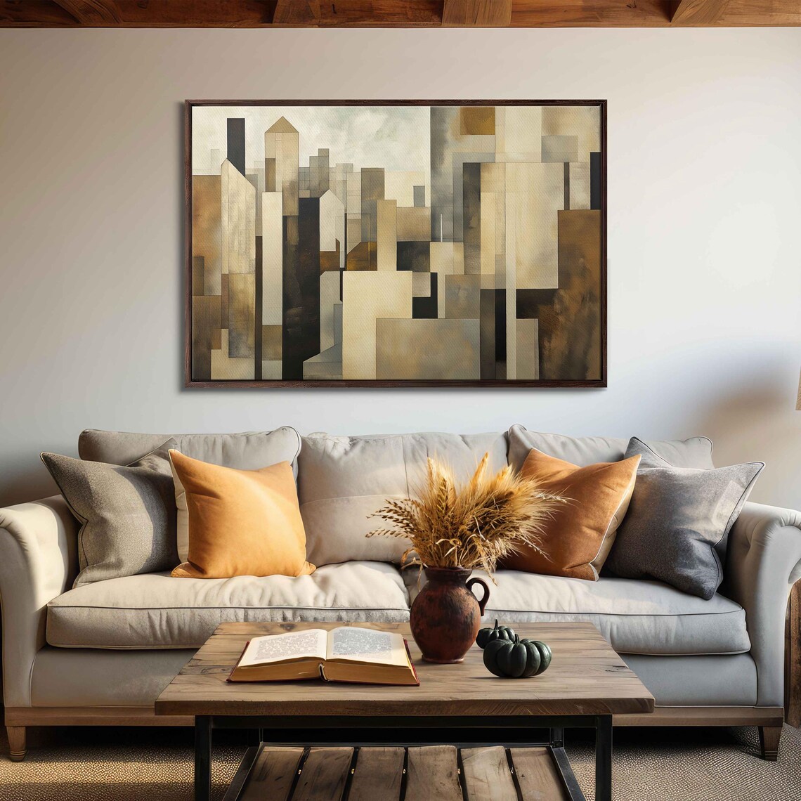 Abstract Cityscape, Calm Elegance Wall Art Print