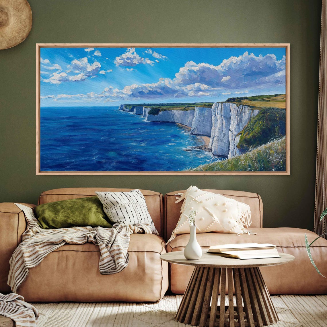 White Cliffs Of Dover Towering Above Deep Blue Sea Waves Poster - Image 3