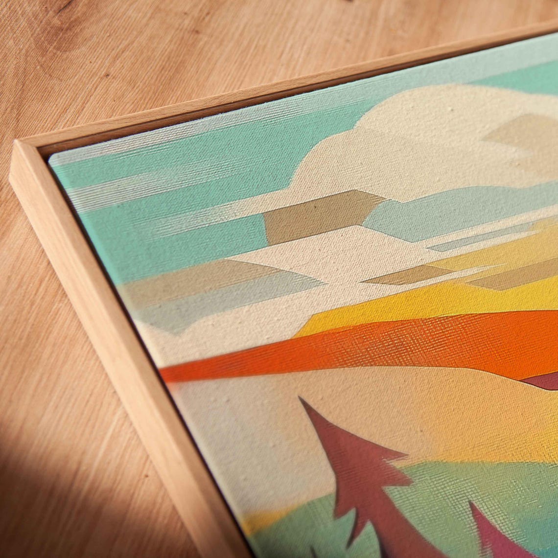 Grizzly Bear Geometric Cubist Style Colorful Wildlife Abstract Poster - Image 2