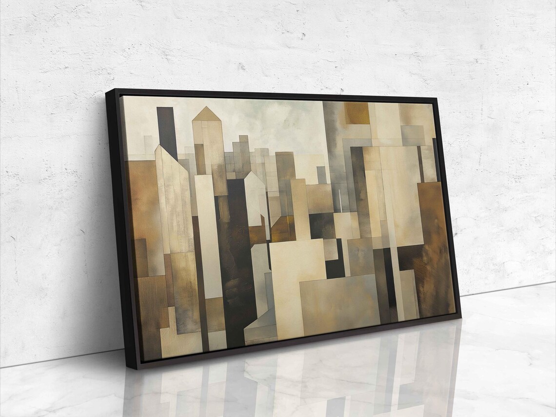 Abstract Cityscape, Calm Elegance Wall Art Print - Image 4