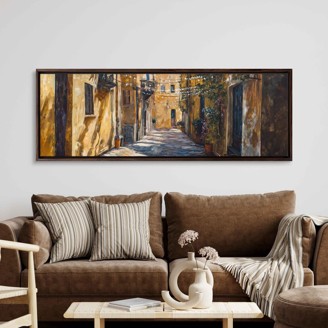 Italian Alleyway With Fairy Lights, Warm Afternoon Sun - Image 3