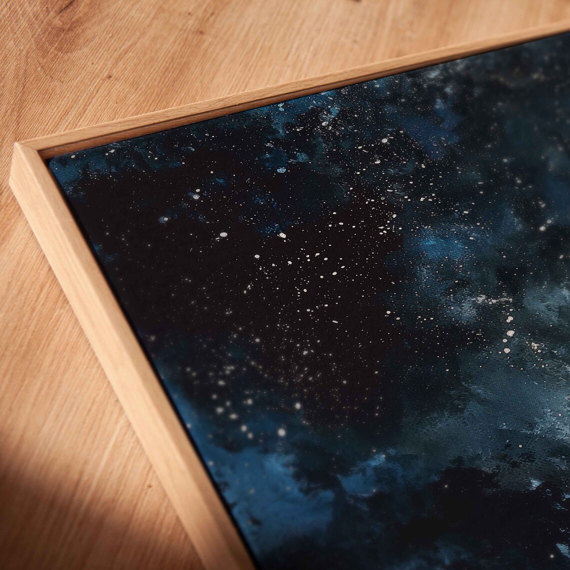 Witch Flying On Broomstick Across Starry Night Sky Painting Poster - Image 2