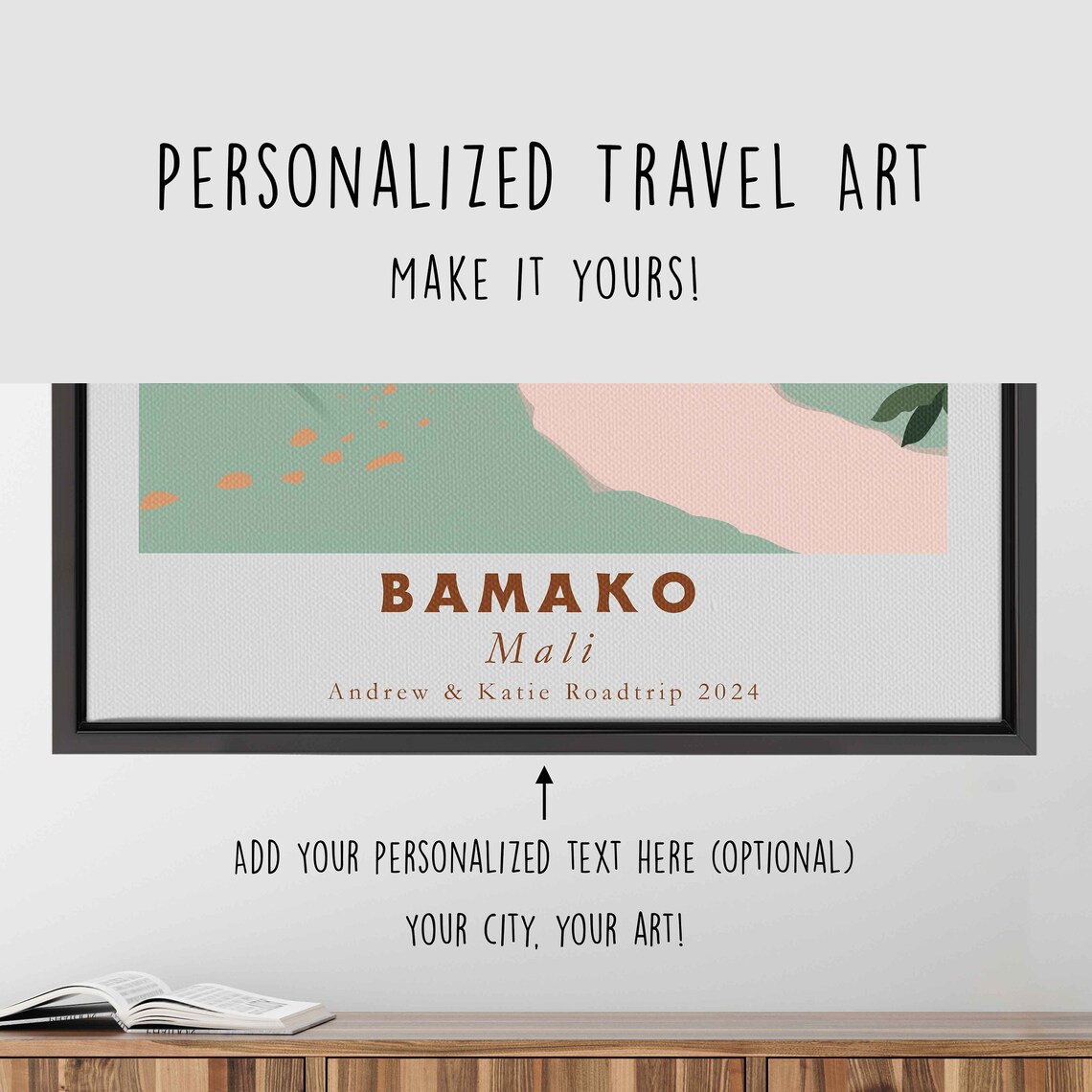 Bamako Mali Palm Street Warm Sunset Village Scene Travel Poster - Image 4