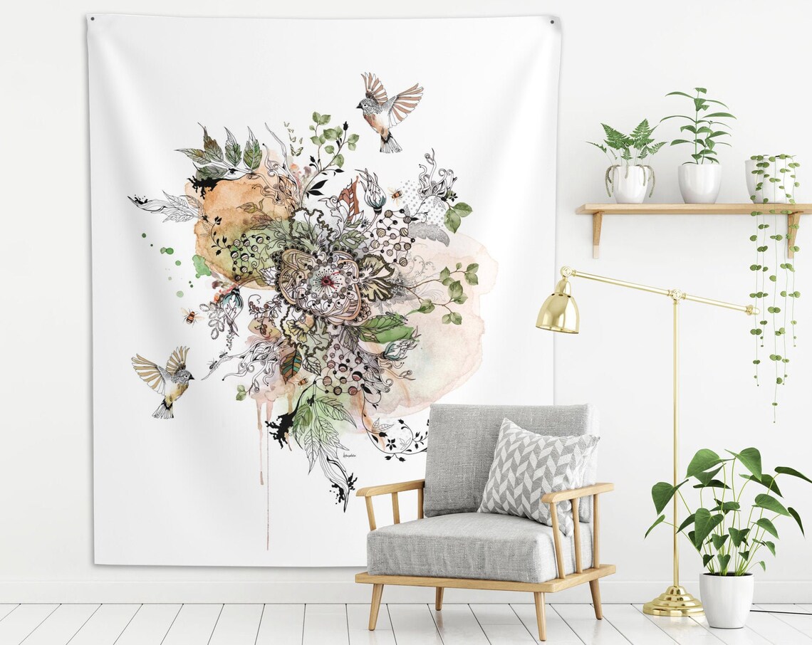 Mandala Boho Wall Tapestry, Modern Wall Decor
