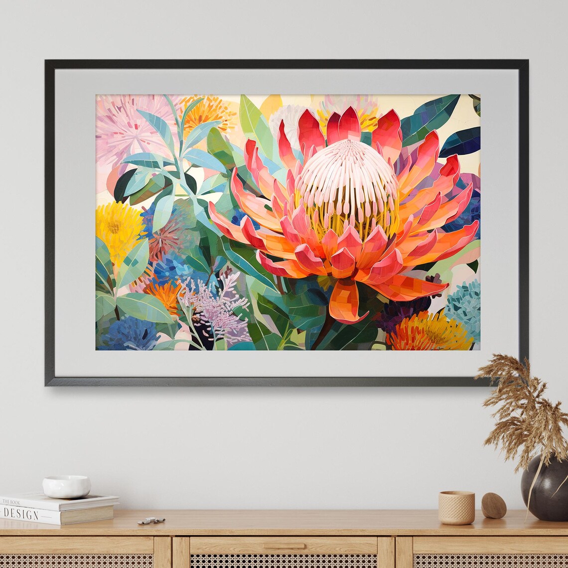 Australian Protea Dreamland Botanical Art Print