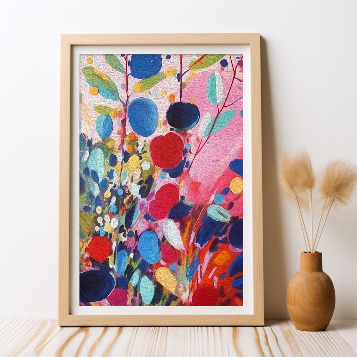 Australian Eucalyptus Flora Abstract Painting Art Print