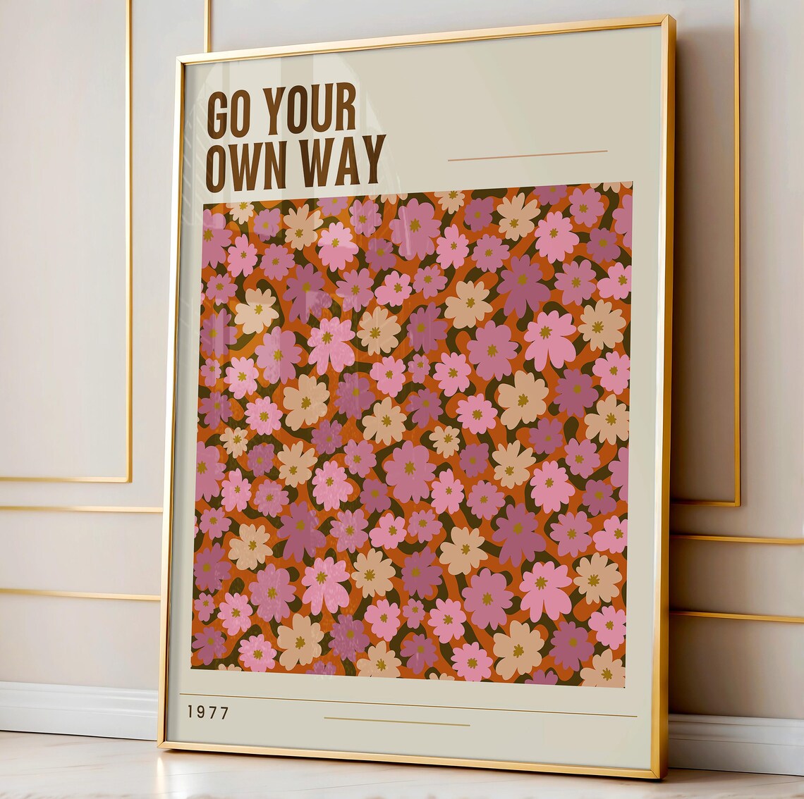 Go Your Own Way 1977 Floral Music Lyric Poster Vintage Botanical Art - Image 5
