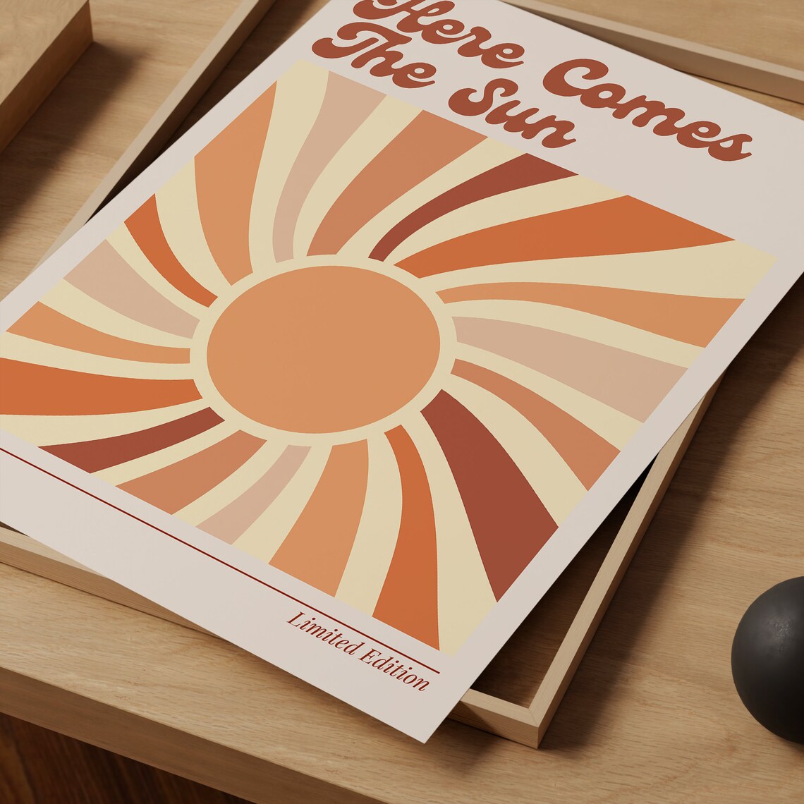Here Comes the Sun 1969 Retro Sunburst Limited Edition Poster - Image 2