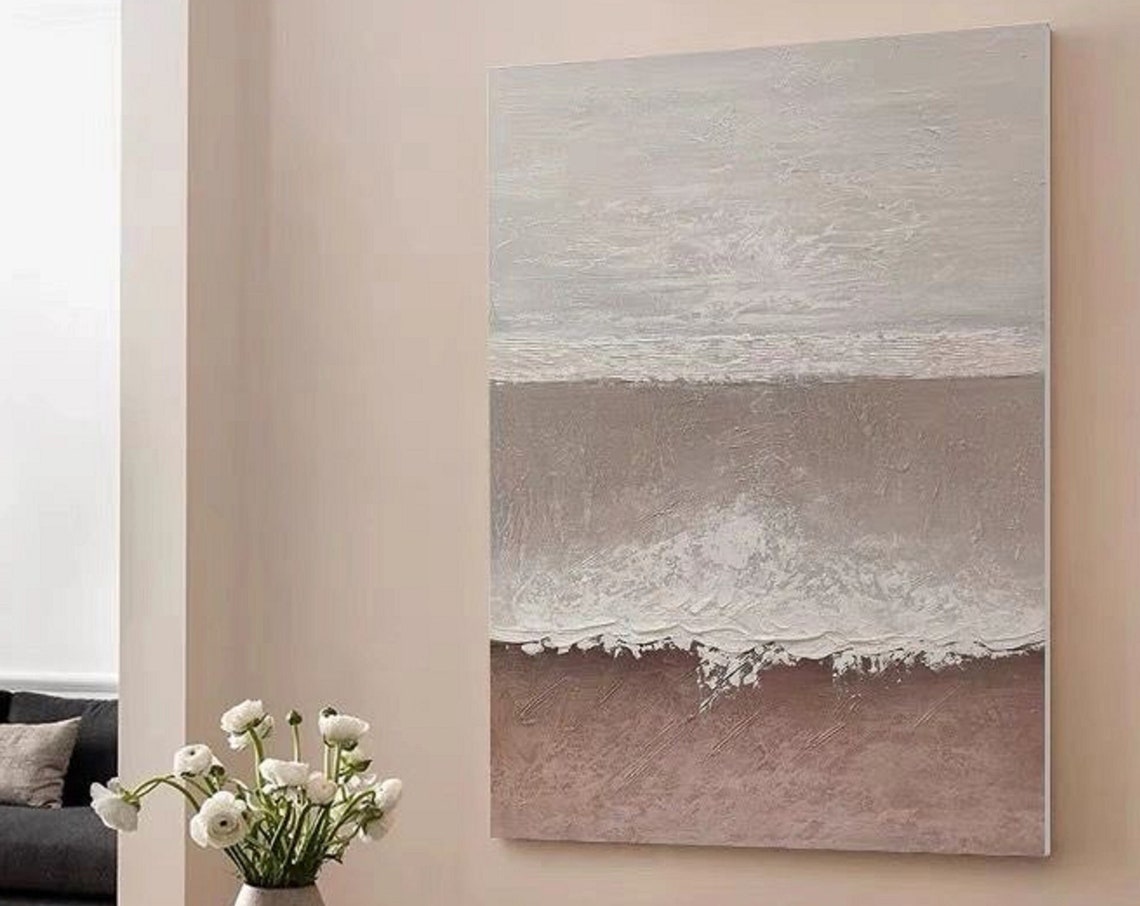 Beige And White Abstract Painting Beige And White Wall Art Painting On Acrylic Painting Beige White Wall Paintings Textured Painting