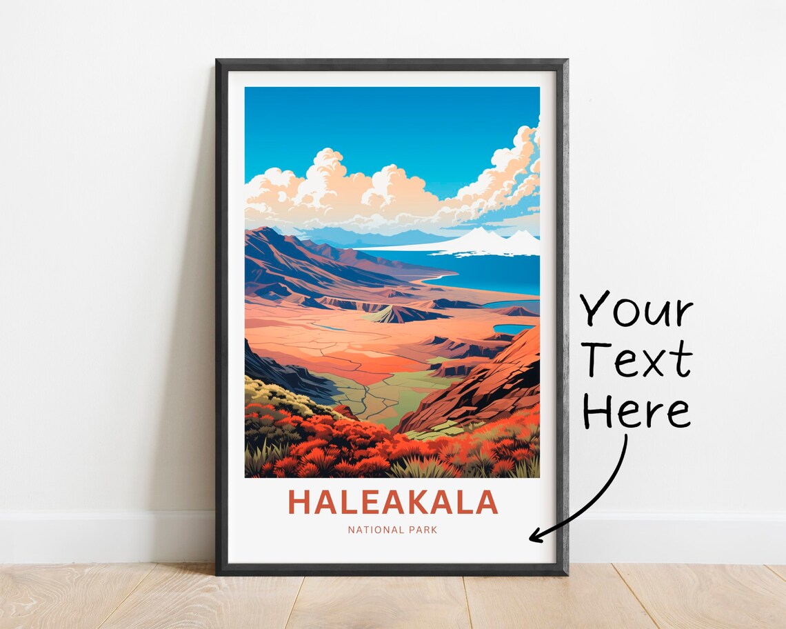 Haleakala National Park Volcano Crater Vista Personalized Poster