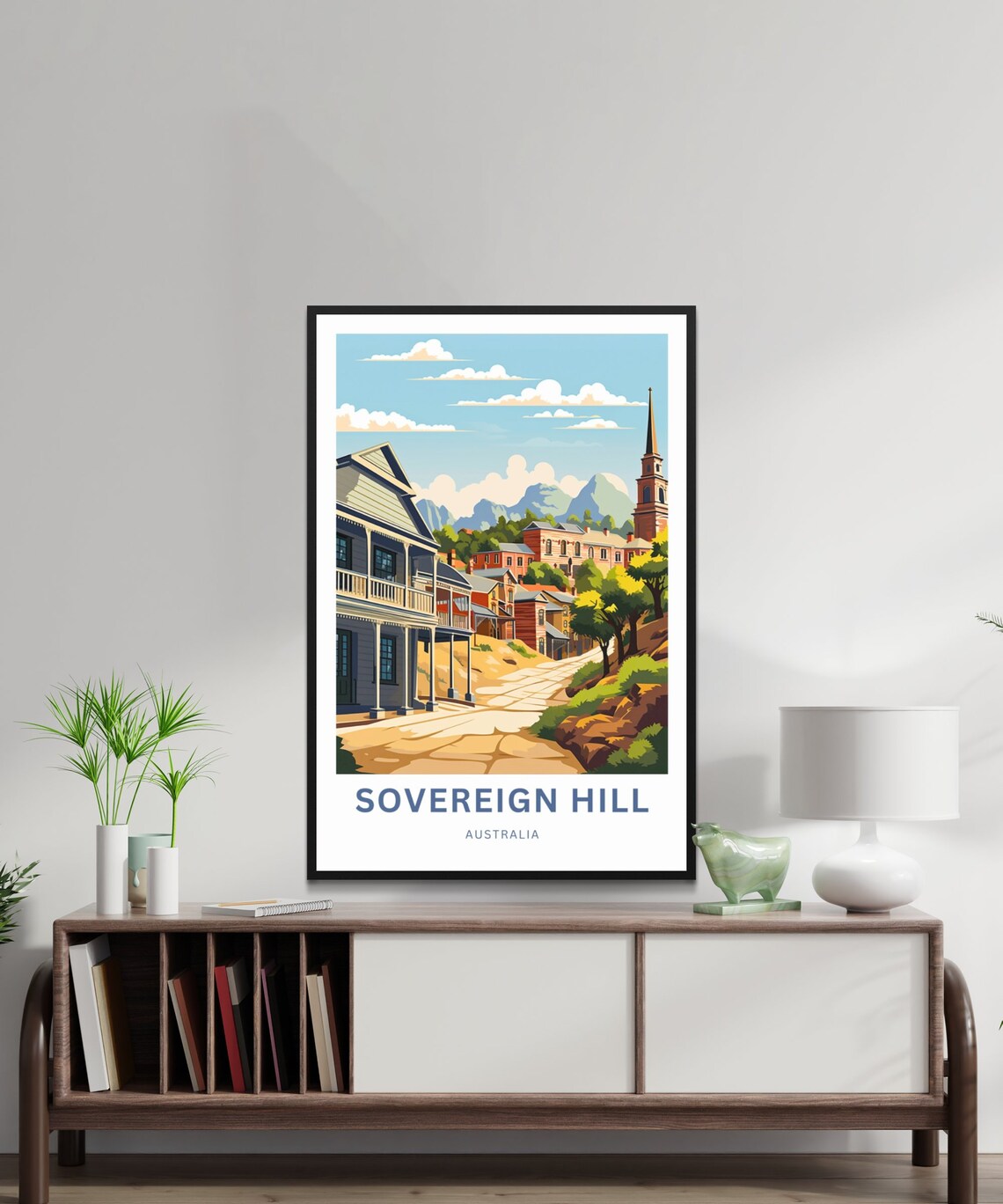 Sovereign Hill Australia Gold Rush Town Custom Travel Poster - Image 2