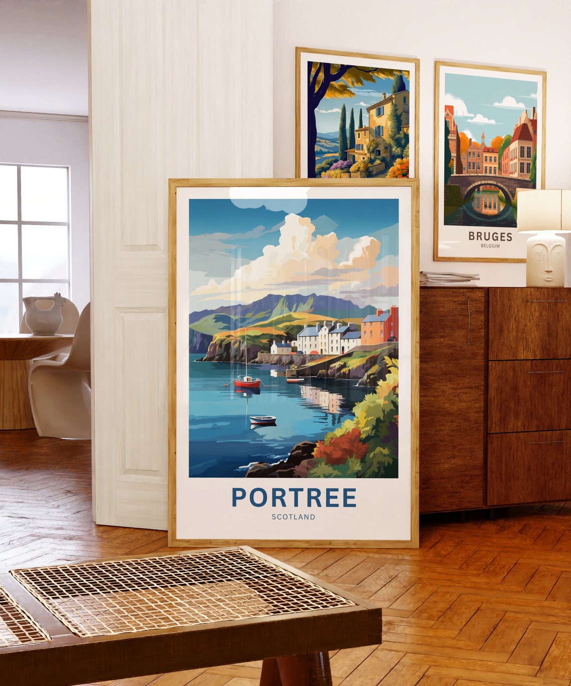 Portree Scotland Harbor Personalized Custom Text Gift Poster - Image 5