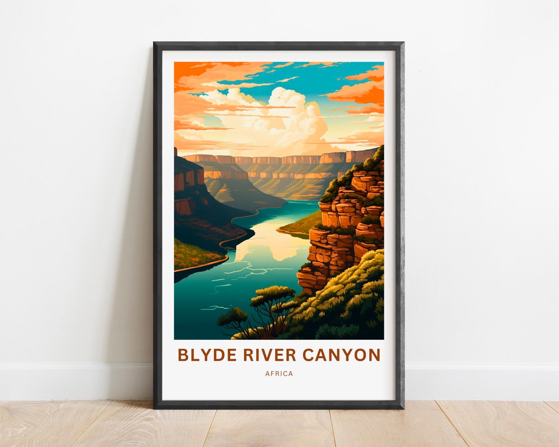 Blyde River Canyon Africa Turquoise River Valley Travel Poster