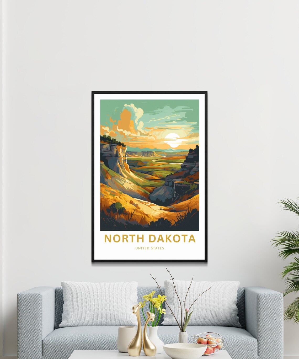 North Dakota Travel Poster, United States Wall Art - Image 3
