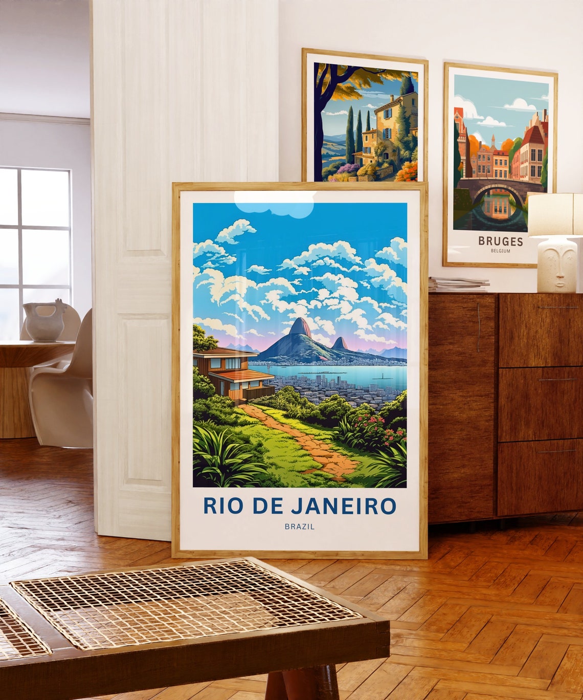 Rio De Janeiro Brazil Sugarloaf Hillside Home Personalized Poster - Image 5