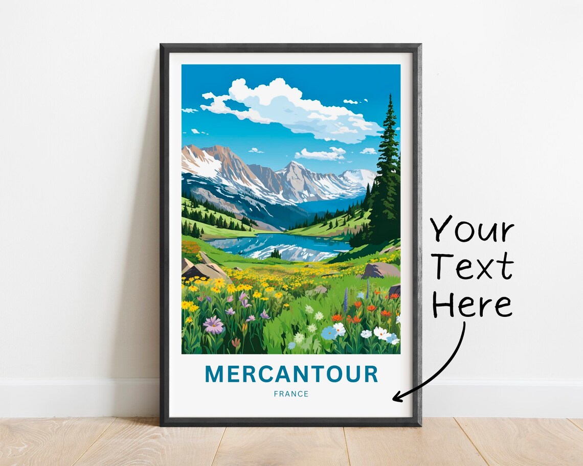 Mercantour France Wildflower Meadow Alpine Lake Nature Poster