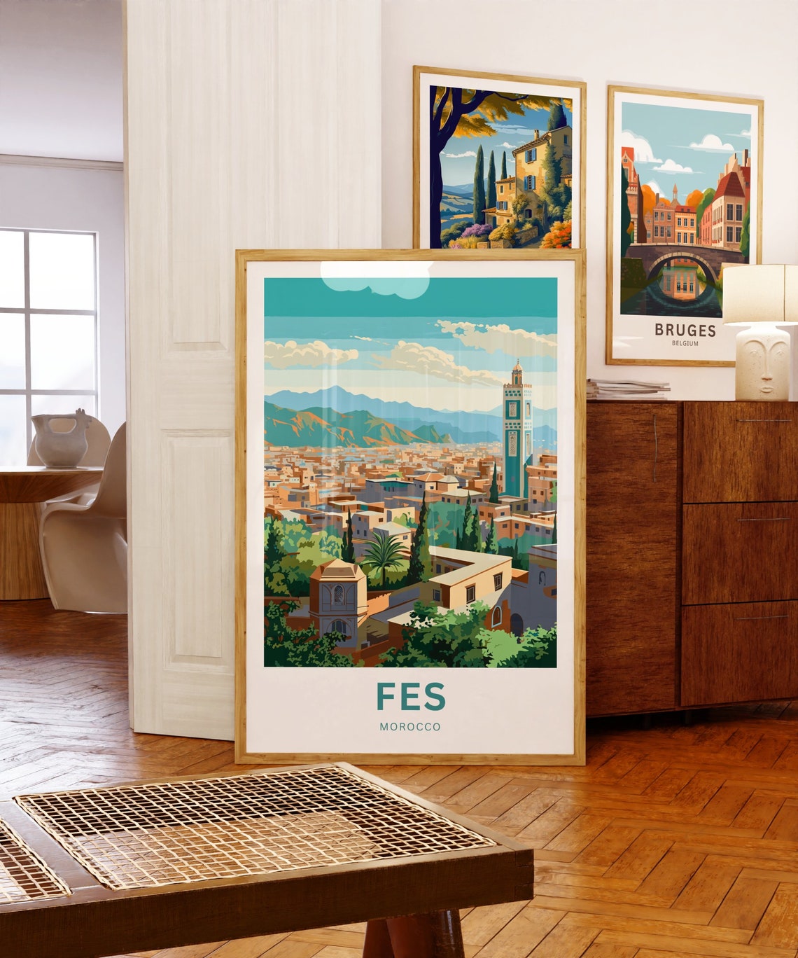 Fes Travel Print Fes Poster Morocco Wall Art Framed Present Gift Morocco Present - Image 5