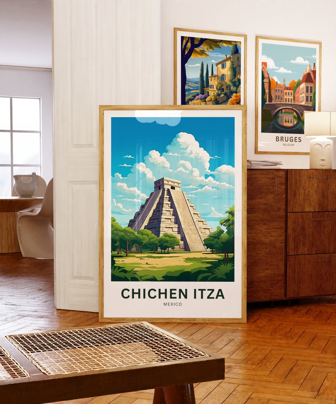Chichen Itza Mexico Ancient Mayan Pyramid Jungle Travel Poster - Image 5