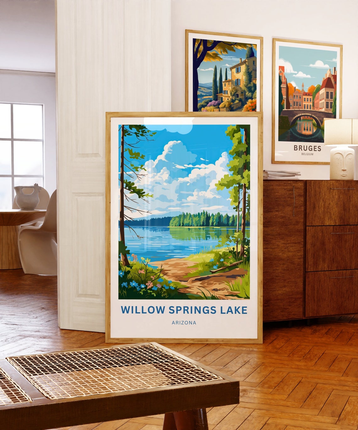 Personalized Willow Springs Lake Arizona Custom Name Travel Poster - Image 5