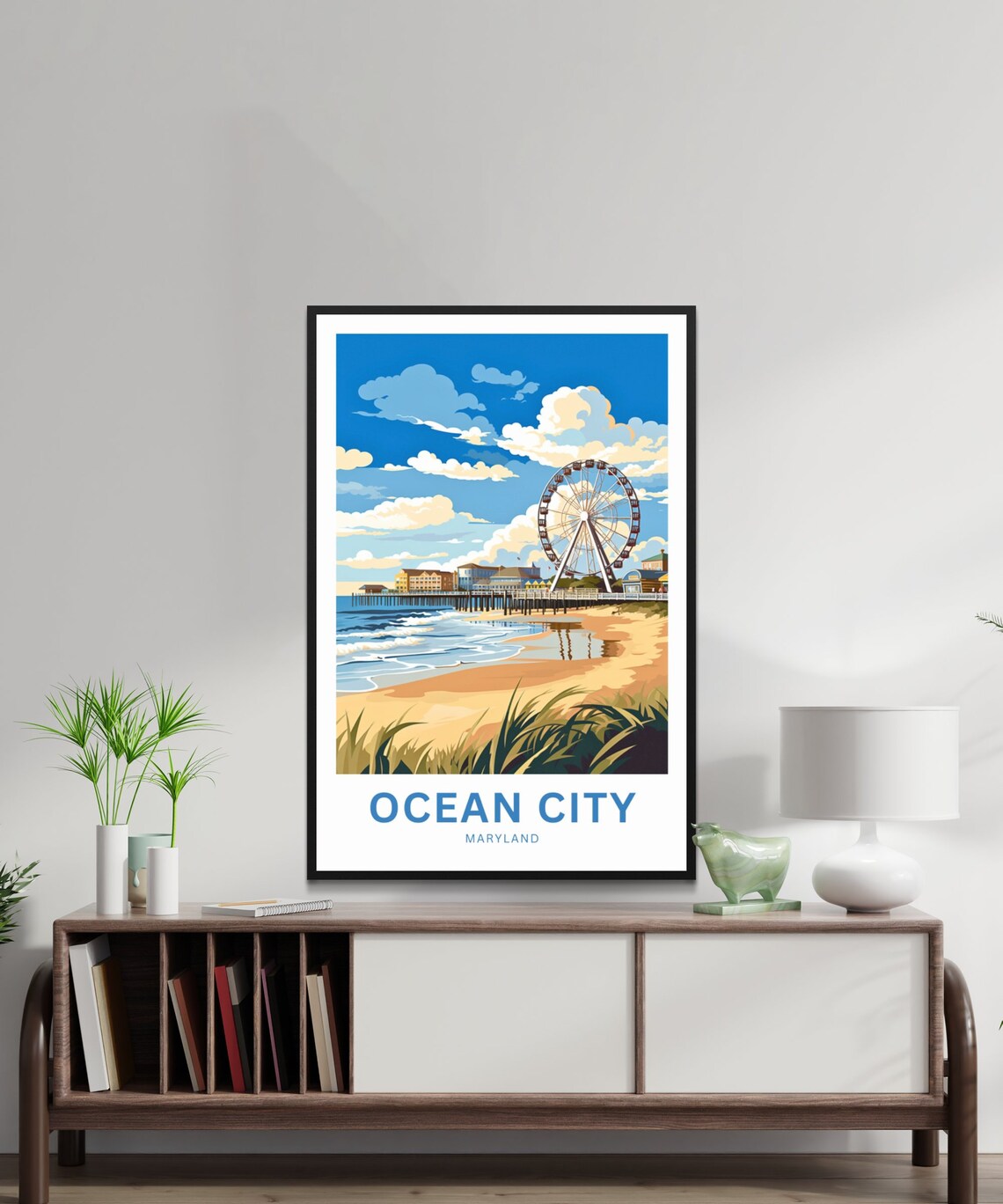Ocean City Travel Poster, Maryland City Print - Image 3