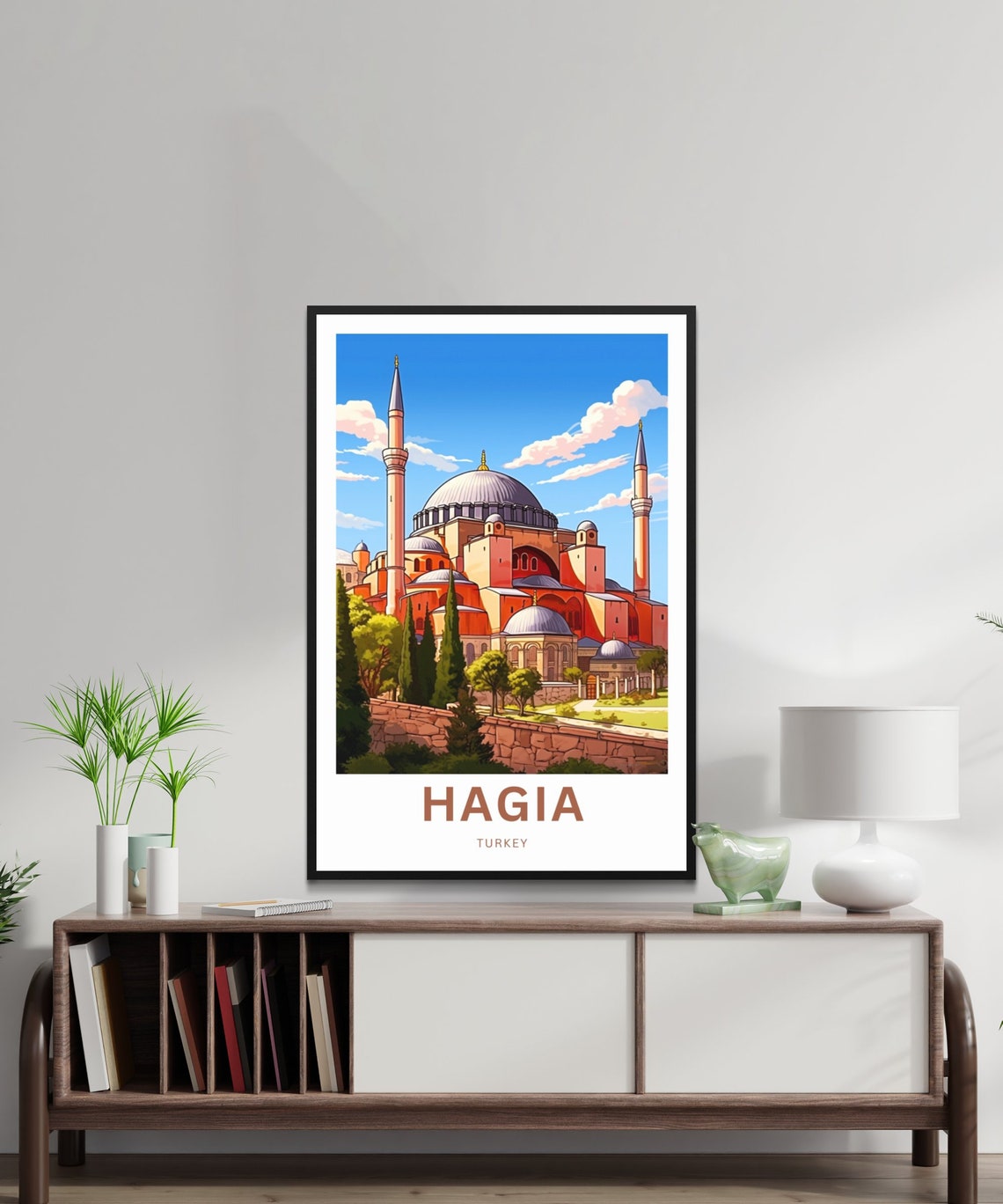 Hagia Sophia Turkey Travel Poster Istanbul Dome Landmark Art - Image 2