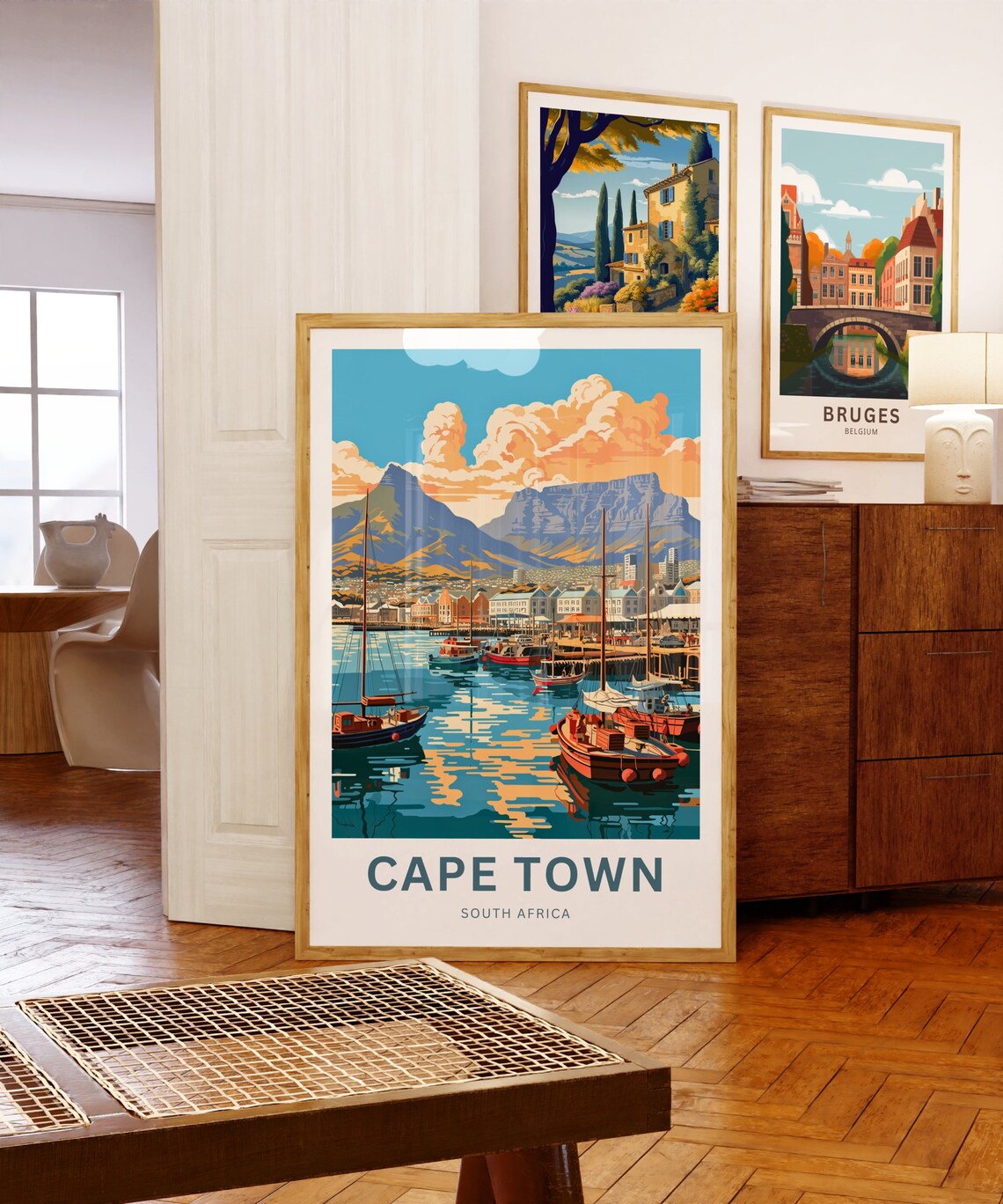 Cape Town South Africa Table Mountain Waterfront Harbor Poster - Image 5