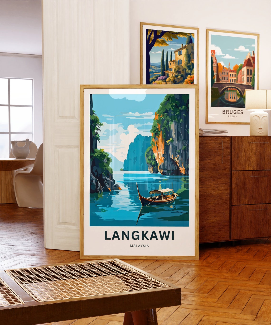 Langkawi Malaysia Longtail Boat Limestone Karsts Travel Poster - Image 5