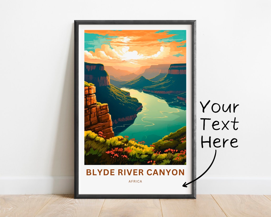 Personalized Blyde River Canyon Africa Custom Text Travel Poster