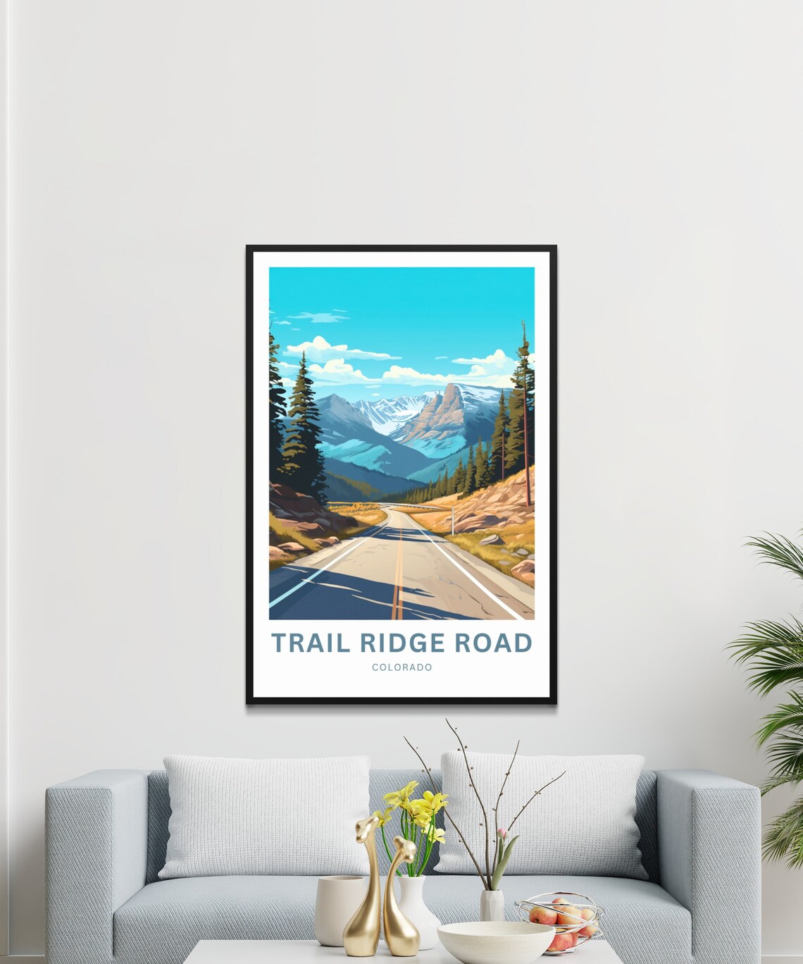 Trail Ridge Road Colorado Scenic Mountain Drive Travel Poster - Image 3