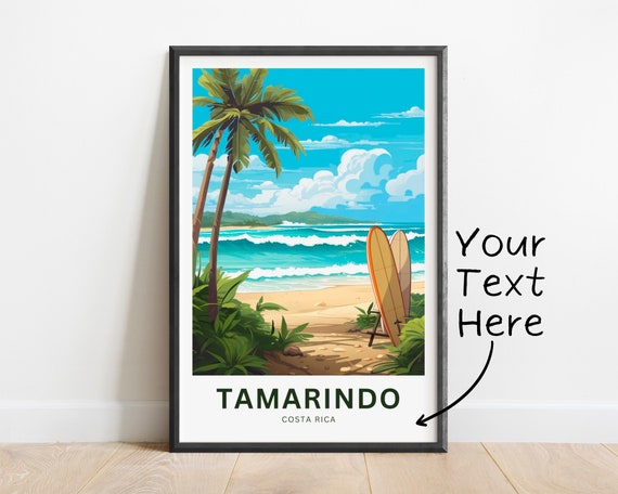 Personalized Tamarindo Travel Print Tamarindo Poster Costa Rica Wall Art Framed Present Gift Costa Rica Present