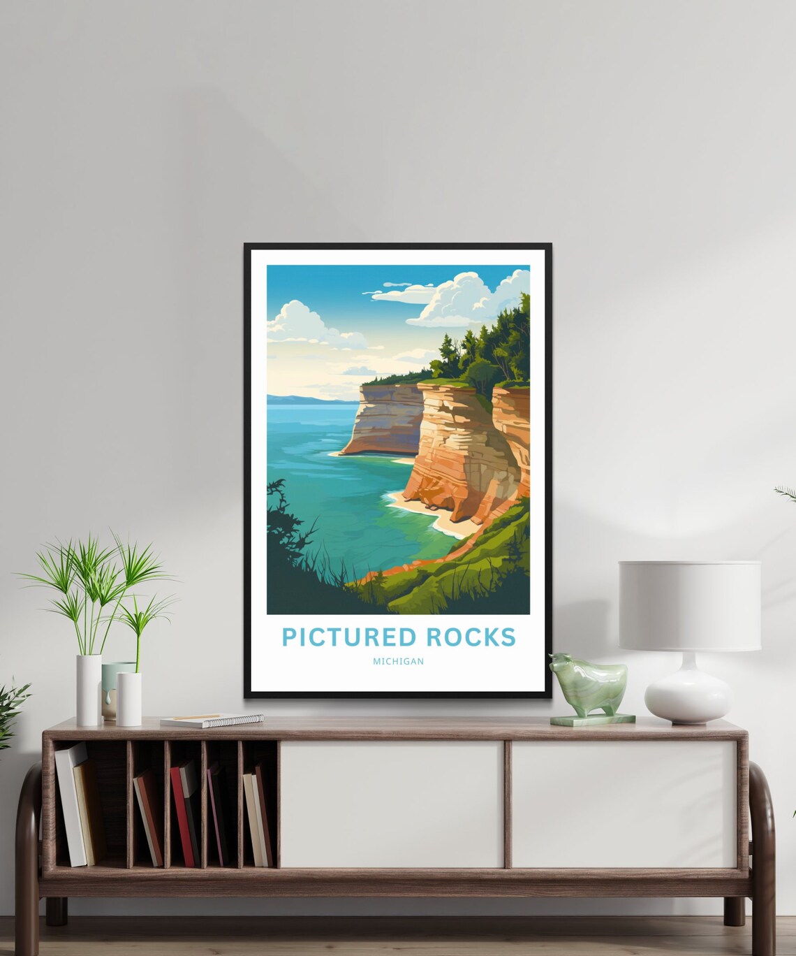 Pictured Rocks Michigan Gift Wall Art Print - Image 2