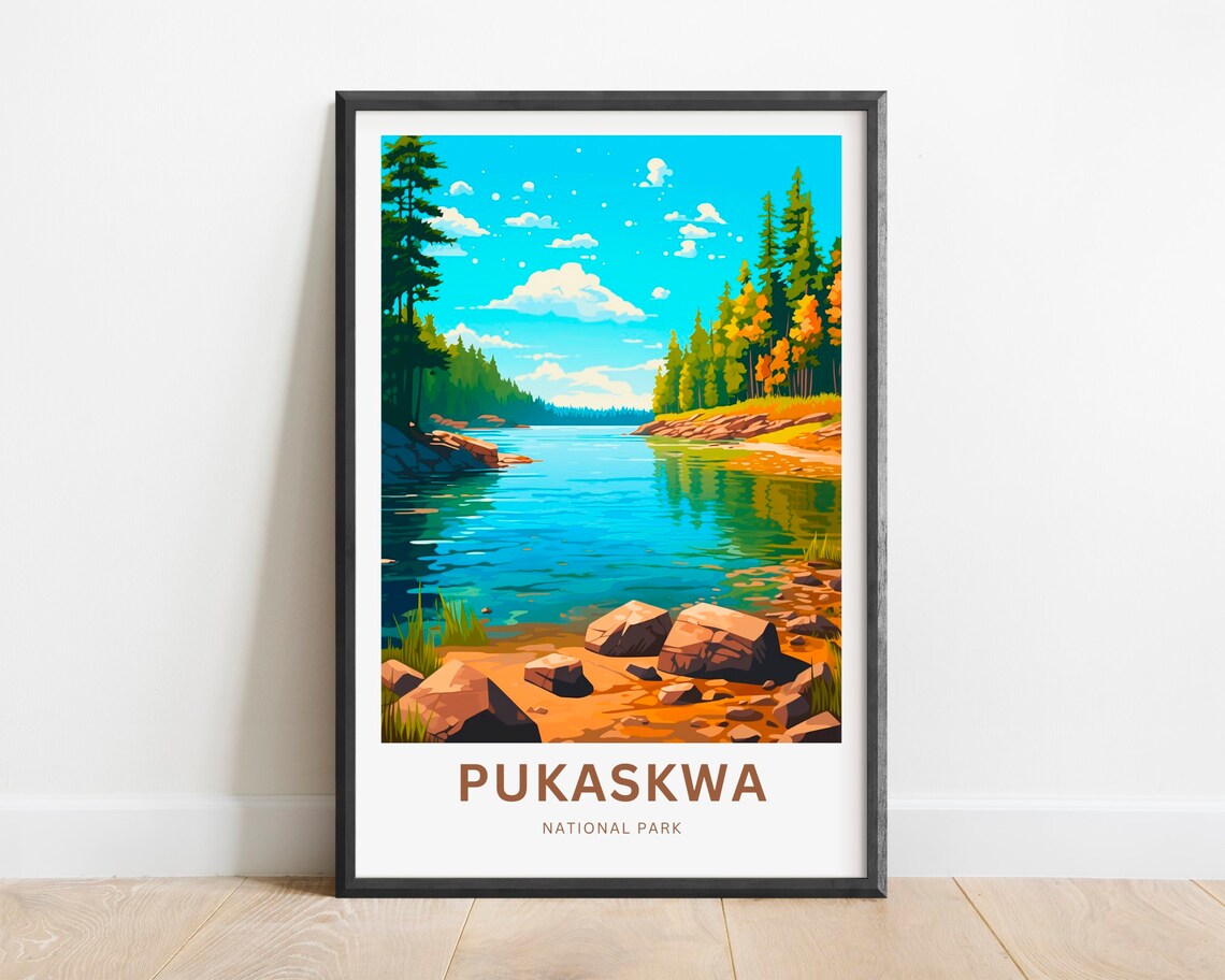 Pukaskwa National Park Lake Rocky Shoreline Pine Forest Poster