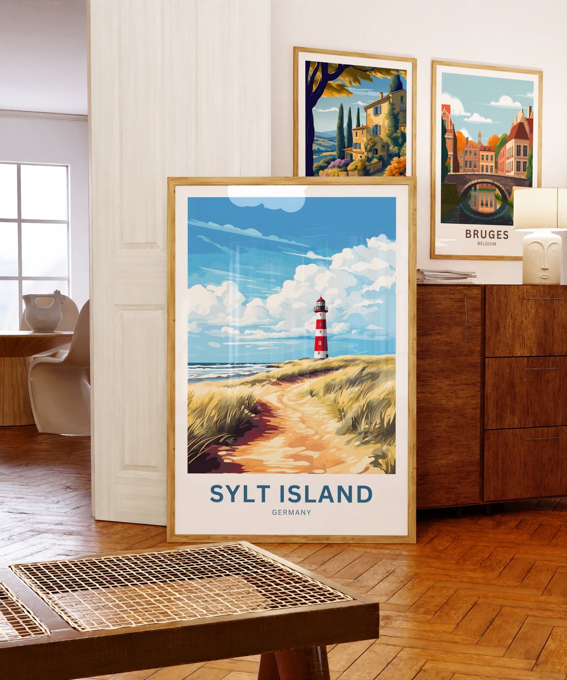 Sylt Island Germany Lighthouse Dune Path Seaside Travel Poster - Image 5