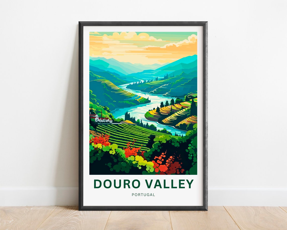Douro Valley Portugal Beautiful Vineyard River Valley Poster