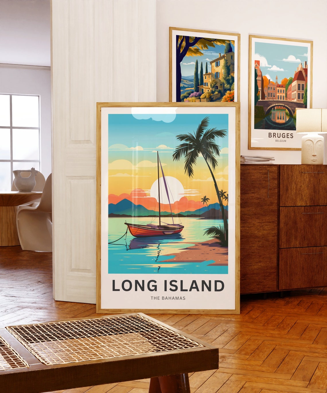 Long Island Travel Print Long Island Poster Bahamas Wall Art Framed Present Gift Bahamas Present - Image 5