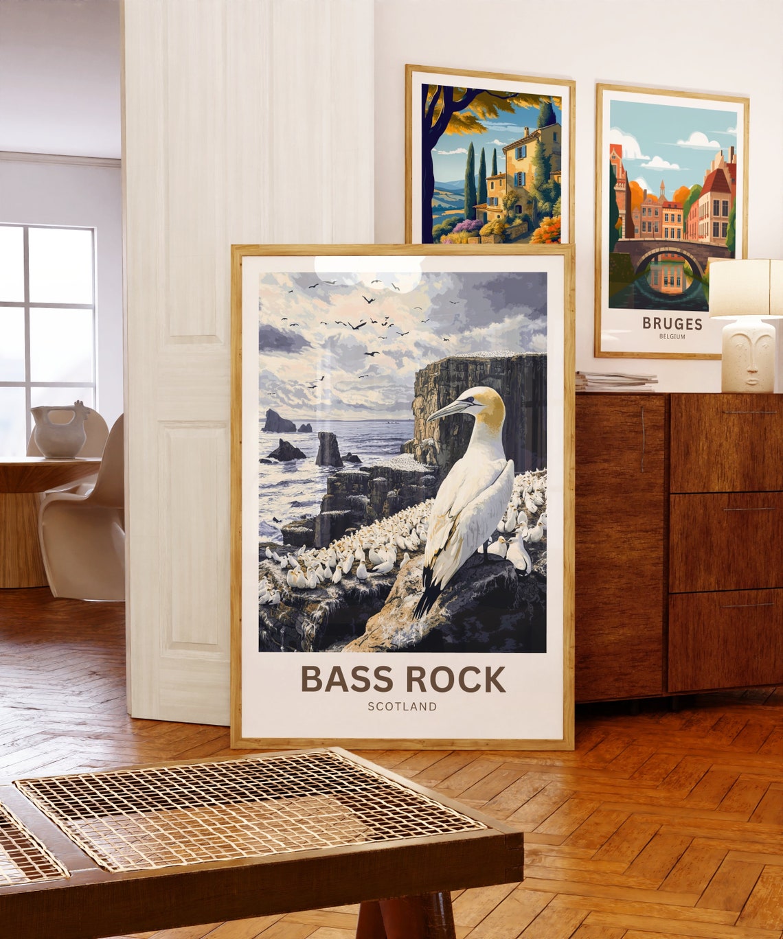Personalized Bass Rock Scotland Gannet Colony Sea Cliff Poster - Image 5