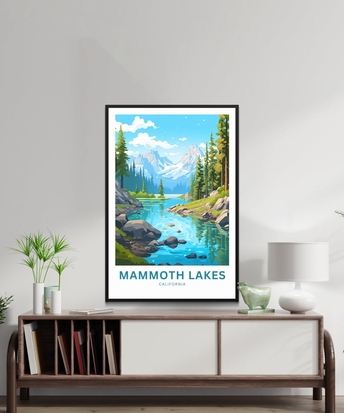 Mammoth Lakes California Personalized Alpine Lake Travel Poster - Image 2