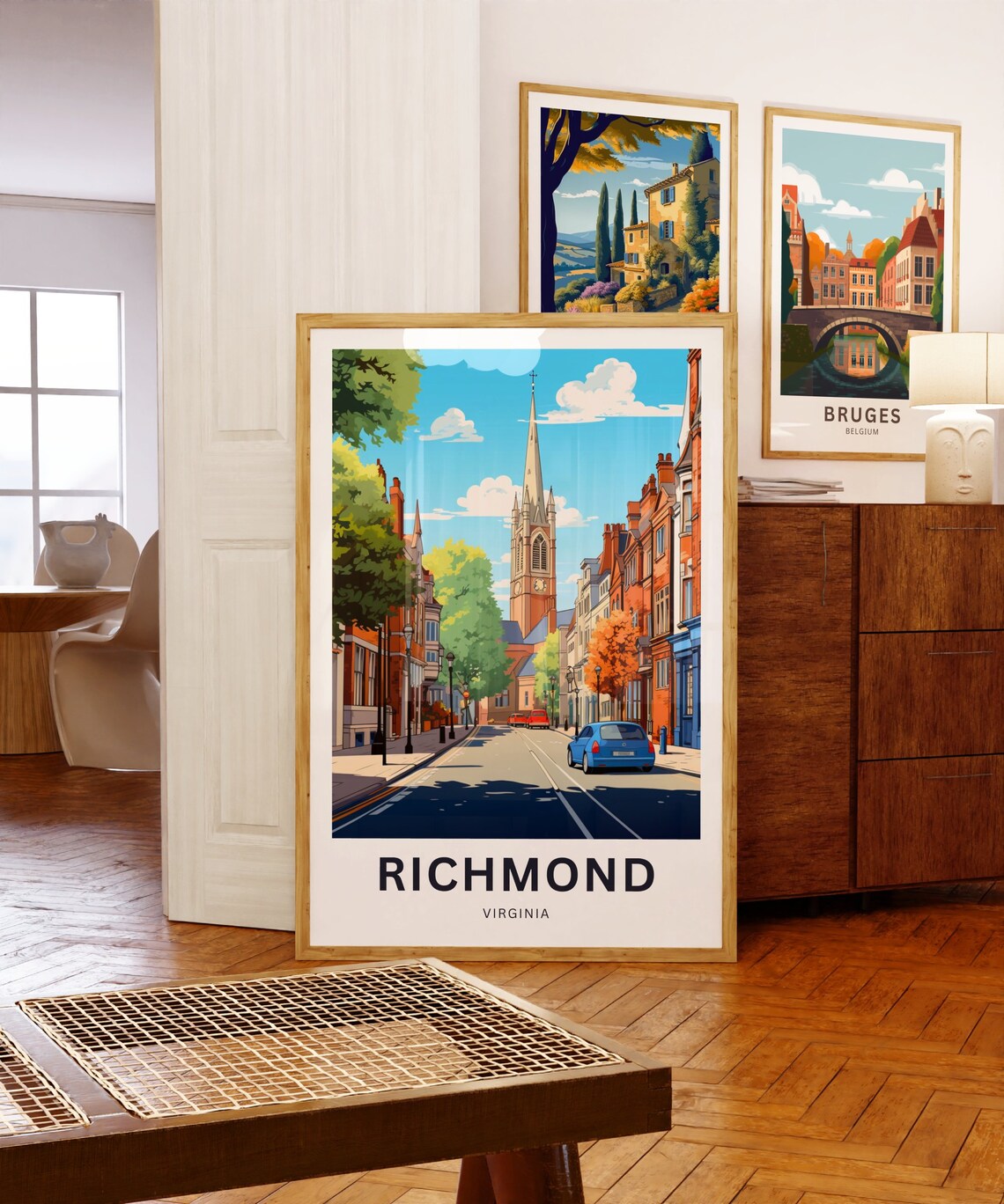 Personalized Richmond Virginia Church Street Custom Text Travel Poster - Image 5