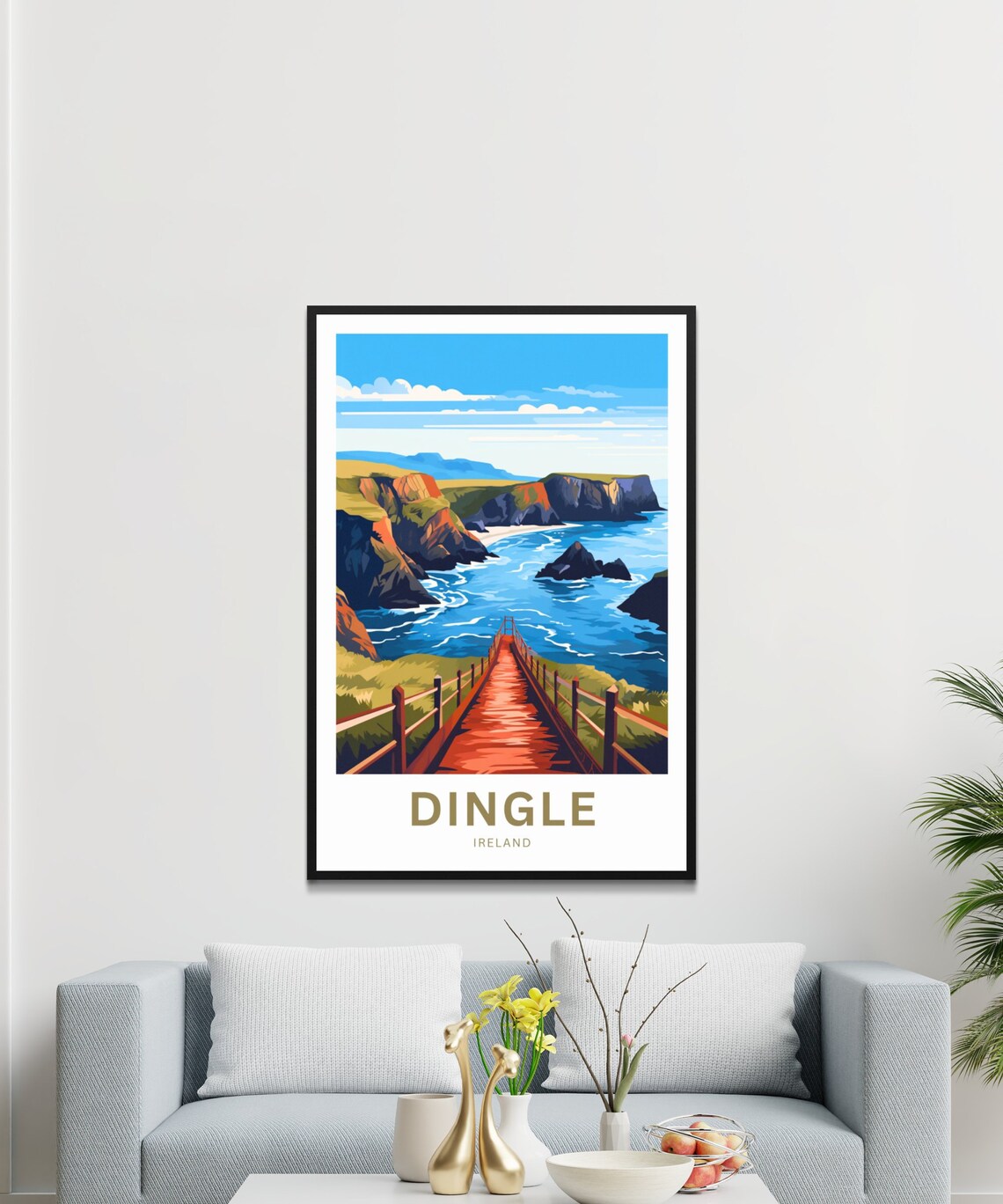 Dingle Ireland Cliff Boardwalk Ocean Cove Vintage Travel Poster - Image 3
