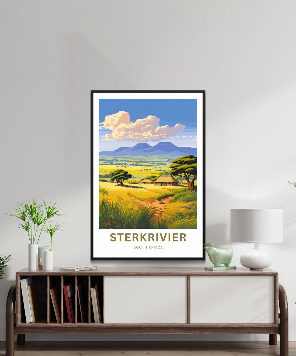 Sterkrivier South Africa Savanna Homestead Scenic Travel Poster - Image 2