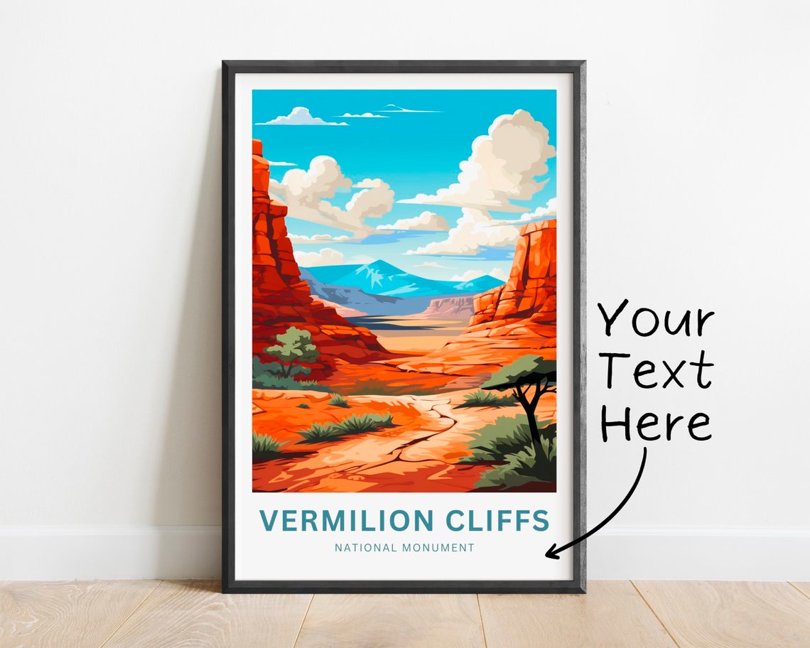 Personalized Vermilion Cliffs National Monument Red Rock Travel Poster