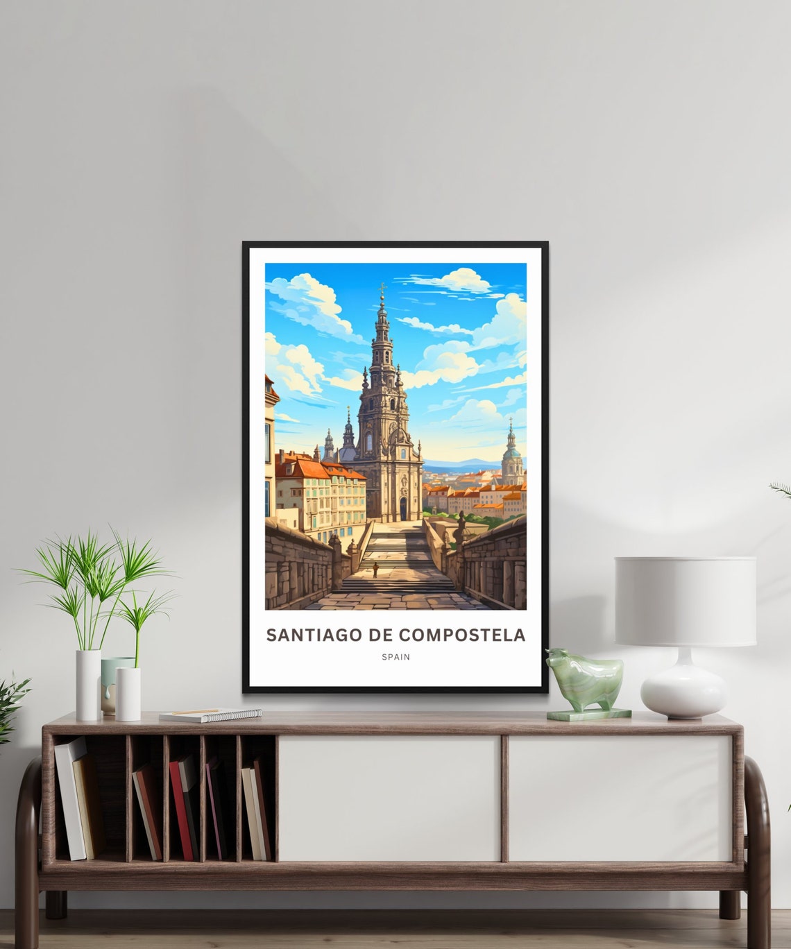 Santiago de Compostela Spain Personalized Custom Travel Poster - Image 2