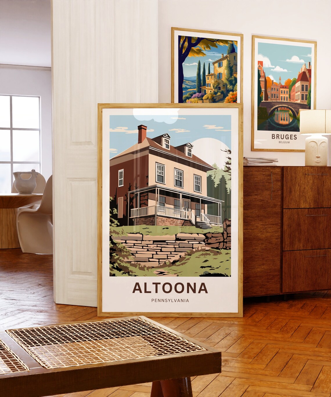 Altoona Pennsylvania Personalized Historic House Travel Poster - Image 5